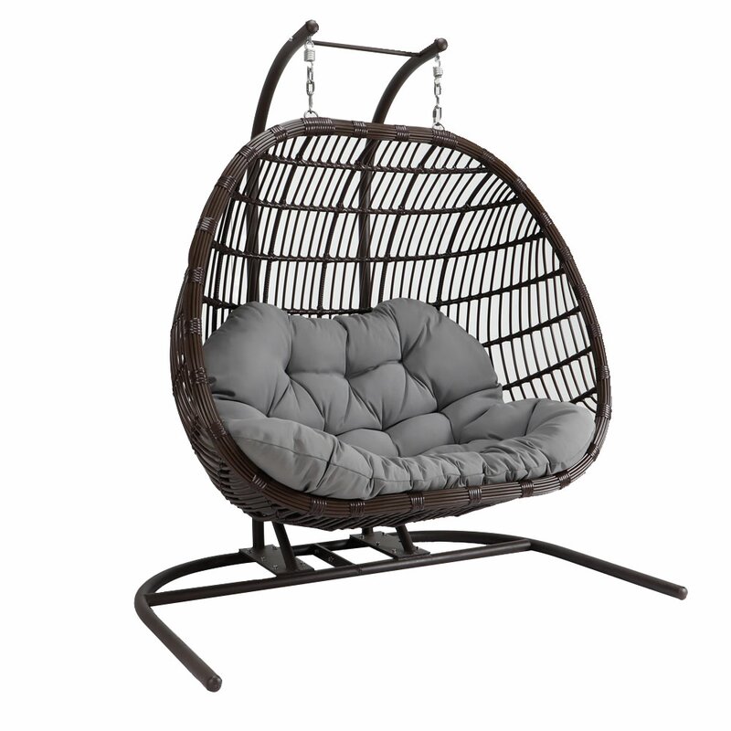 Bungalow Rose Pihu Double Swing Chair with Stand Wayfair.ca